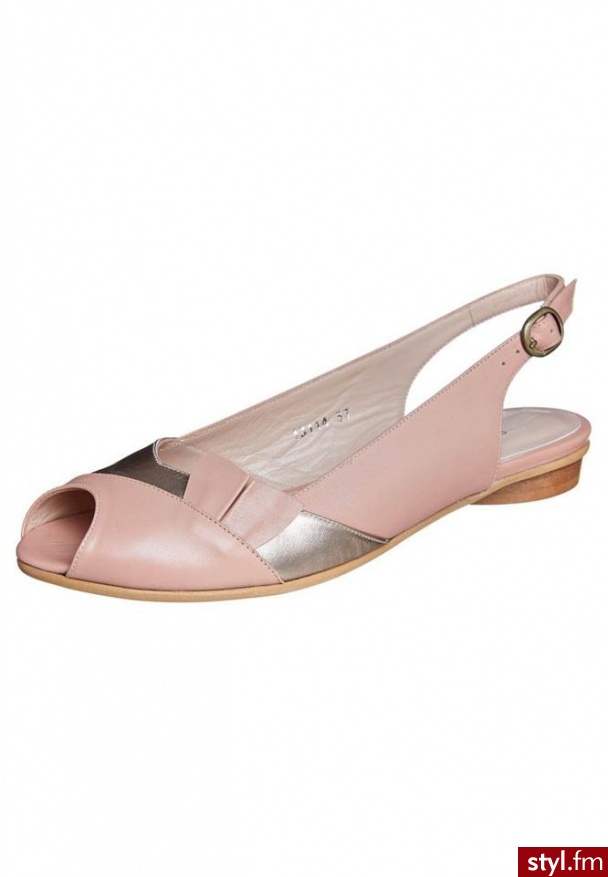 Shani Bar CORINA Baleriny Peep Toe różowy - Balerinki Buty Moda