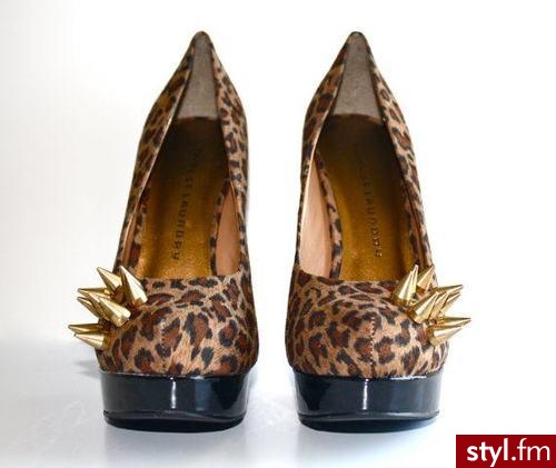 leopard print - Szpilki Buty Moda