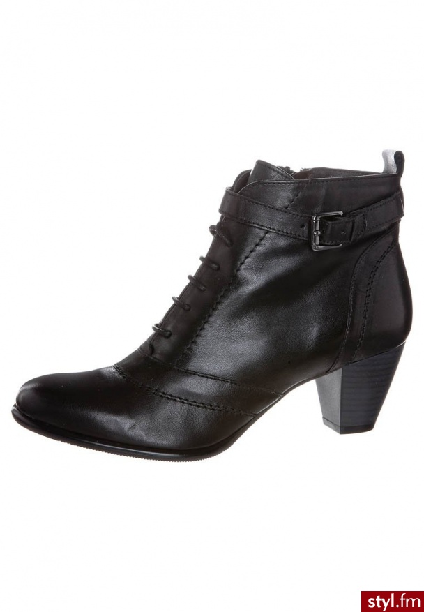 Pier One Botki sznurowane czarny - Botki Buty Moda