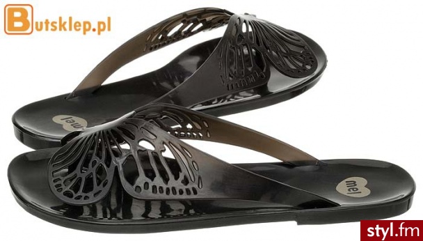 Mel by Melissa Buty Melon Black Transparent (32079/06110) - Klapki Buty Moda