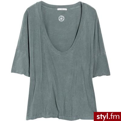James Perse Recycled-cotton-blend cropped T-shirt - Polyvore. Pobrano ze strony: http://www.polyvore.com/james_perse_recycled-cotton-blend_cropped_shirt/thing?id=20005327 - Pozostałe Ciuchy Moda