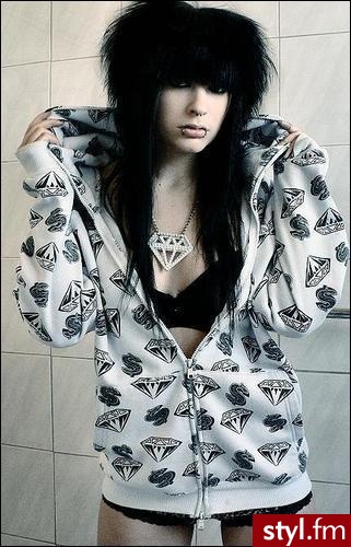 EMO Alternatywne Średnie Fryzury