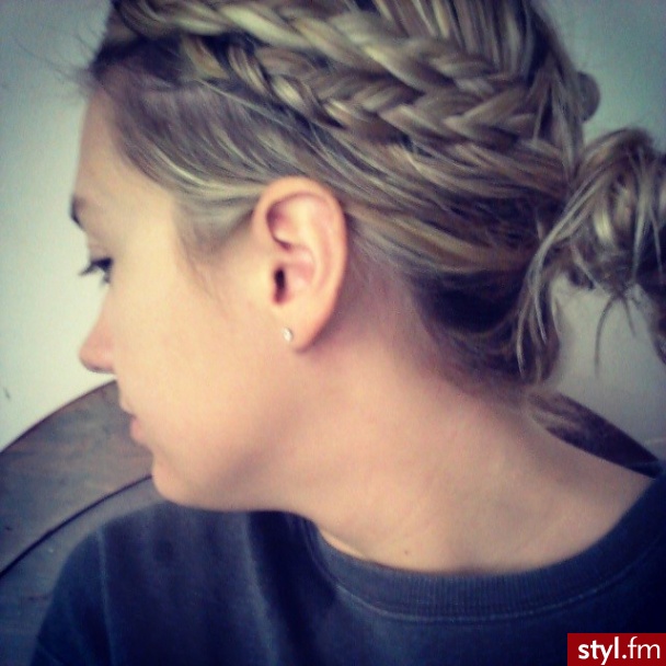 Blond Warkocze Proste Na co dzień Długie Fryzury