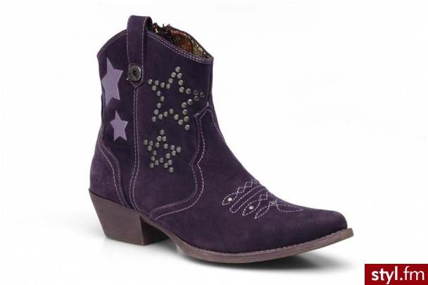 Blowfish PÓŁBUTY I BOTKI LASSO BY (Fioletowy) - Botki Buty Moda