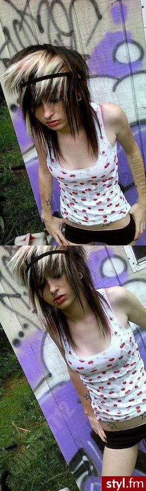 scene hairstyle - EMO Alternatywne Średnie Fryzury