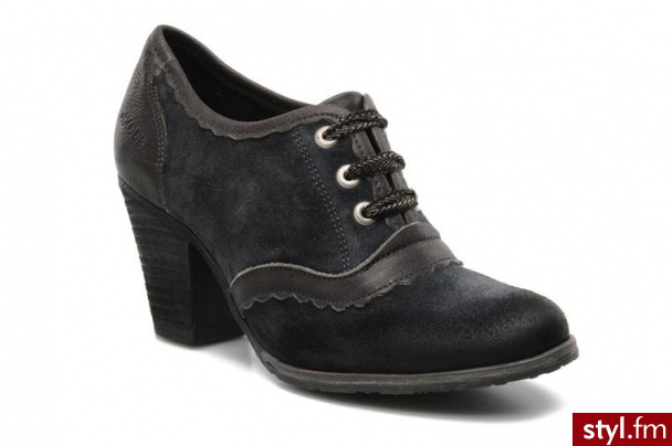 Dkode BUTY SZNUROWANE BETA BY DKODE (Niebieski) CZARNY BOTKI - Botki Buty Moda