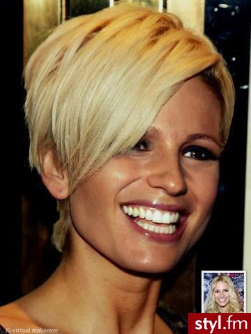 Blond Rozpuszczone Proste Na co dzień Krótkie Fryzury