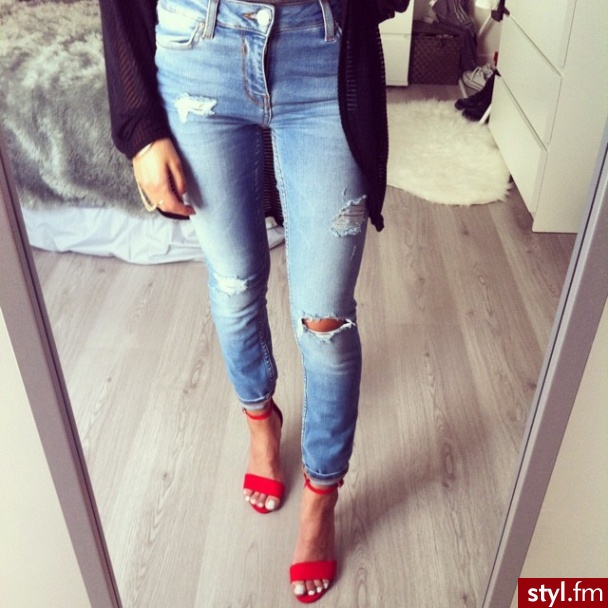 Jeansy Spodnie Moda