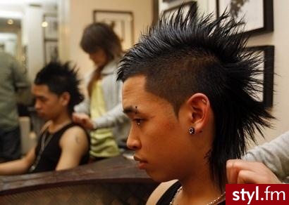 Irokez. punk - Punk Rock Alternatywne Średnie Fryzury