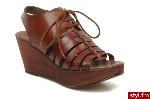 Miista KOTURNY MARCELA BY MIISTA (Brązowy) - Koturny Buty Moda