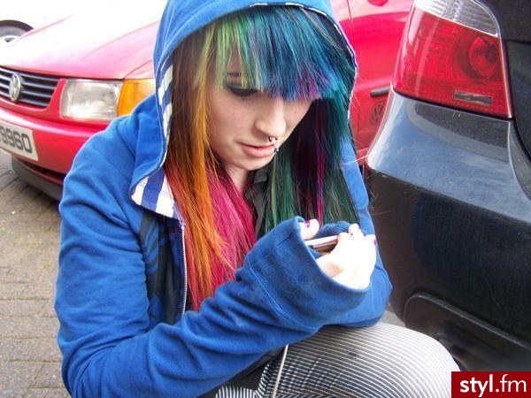 EMO Alternatywne Średnie Fryzury