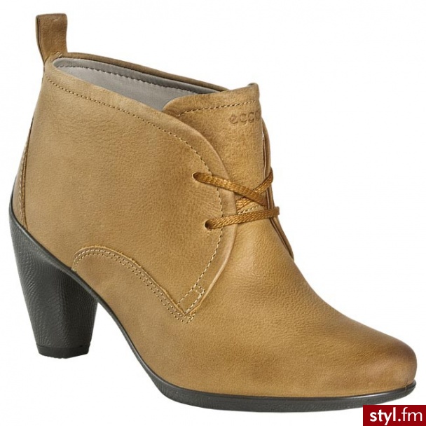ECCO BOTKI SCULPTURED 65 23353302112 BRĄZOWY - Botki Buty Moda