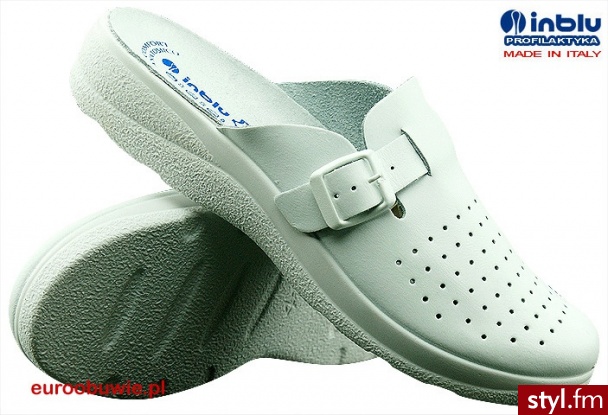 INBLU Klapki Sanitarne Męskie IN-RH-01-001 Kolor biały - Klapki Buty Moda