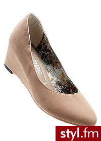 Bonprix Czółenka wielbłądzia wełna 961572_22181 - Czółenka Buty Moda