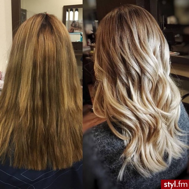 Najlepsze blondy w Warszawie salon For Hair - Blond Rozpuszczone Kręcone Na co dzień Długie Fryzury