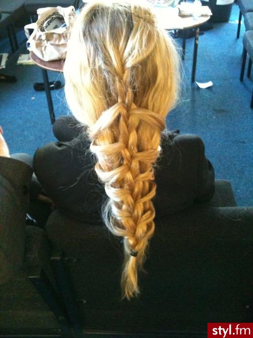 Blond Warkocze Proste Na co dzień Długie Fryzury