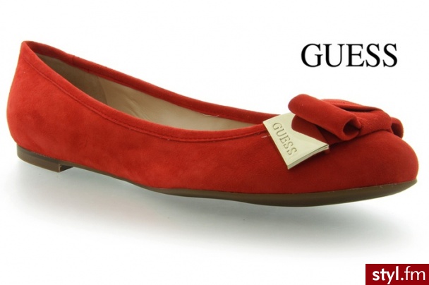 Guess BALERINKI GANILA BALLERINA SUEDE ORANG - Balerinki Buty Moda
