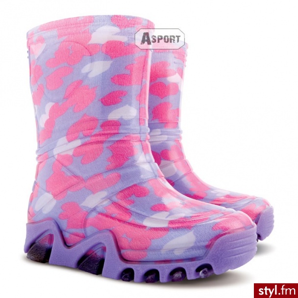 Kalosze dziecięce STORMIC PRINT serca Demar - Kalosze Buty Moda