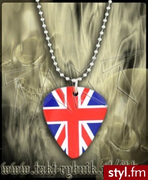 Wisiorek PIÓRKO DO GITARY uk flag 50B7-43424 - Wisiorki Biżuteria Moda