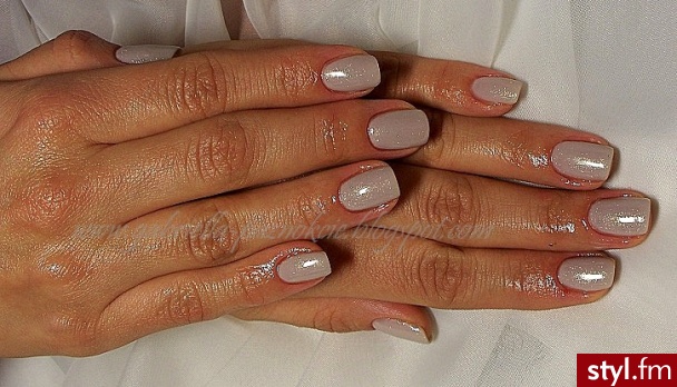 manicure hybrydowy  - Kwadratowe Żelami Naturalne Paznokcie