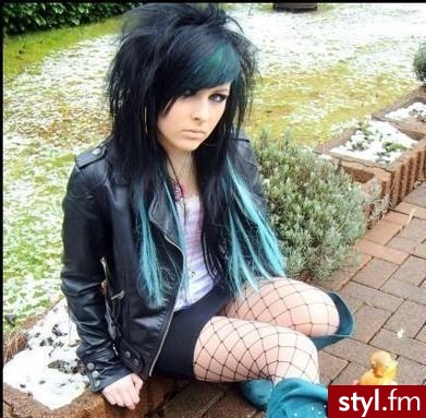 EMO Alternatywne Średnie Fryzury