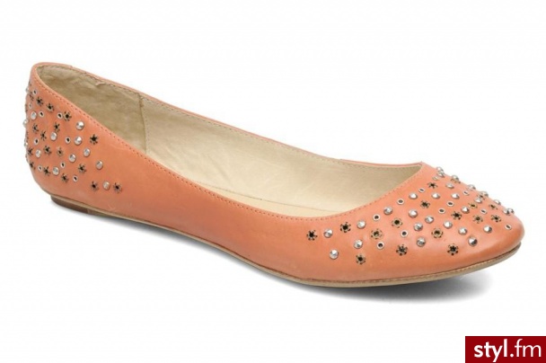 Bronx Balerinki BX275 (Pomarańczowy) - Balerinki Buty Moda