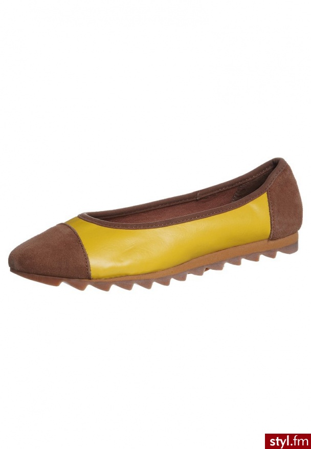 MOS SUI Baleriny żółty 131004 - Balerinki Buty Moda
