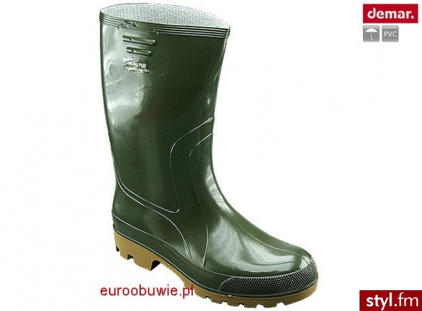DEMAR Obuwie Męskie Kalosze DM-150-GR-B zielone - Kalosze Buty Moda