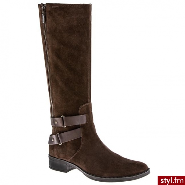 Geox Oficerki D Mendi St. C D2490C 00023 C6009 Brązowy (Kawowy) ozdoba - Kozaki Buty Moda