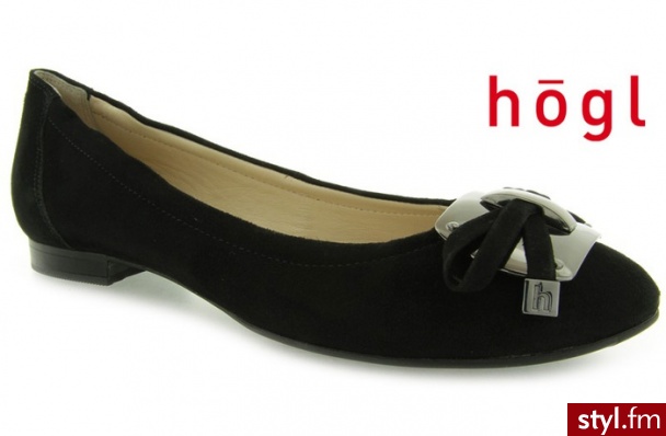 Hogl BALERINKI 1042 BLACK - Balerinki Buty Moda