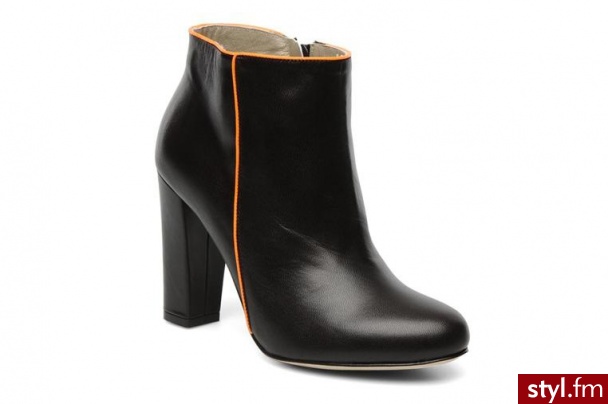 Georgia Rose PÓŁBUTY I BOTKI FLUO MILK BY 65339Napa Dark Brown + Orange Fluo - Botki Buty Moda
