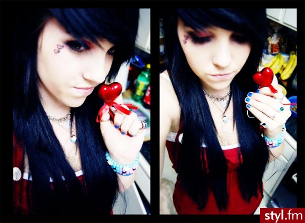 EMO Alternatywne Średnie Fryzury