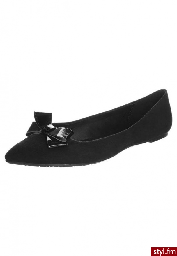 Even&Odd Baleriny czarny - Balerinki Buty Moda