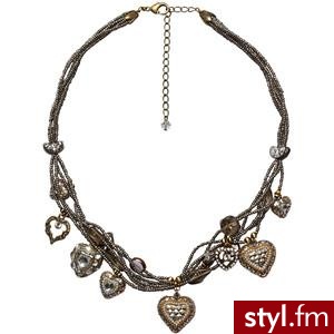 Diamanté Hearts Short Necklace - Polyvore. Pobrano ze strony: http://www.polyvore.com/diamant%C3%A9_hearts_short_necklace/thing?id=22956975 - Pozostałe Dodatki Moda