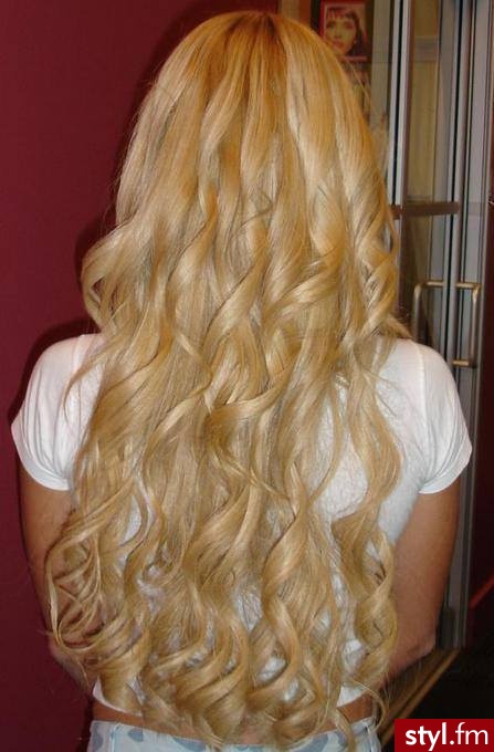 Blond Rozpuszczone Kręcone Na co dzień Długie Fryzury