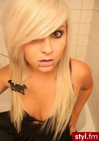 Blond Rozpuszczone Proste z grzywką Na co dzień Długie Fryzury