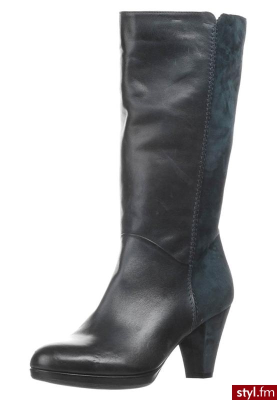 Pier One Kozaki Niebieski (30117) - Kozaki Buty Moda