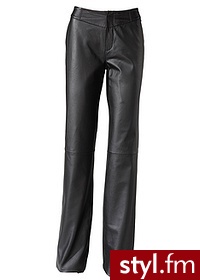 Bonprix Spodnie skórzane czarny 904198_1948 - Pozostałe Spodnie Moda