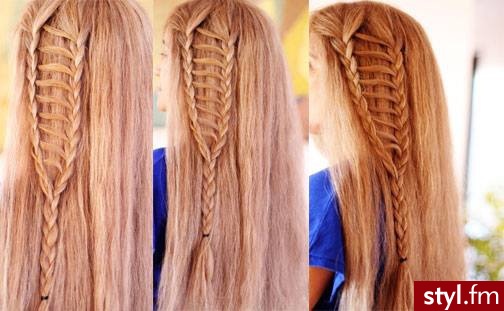 Blond Warkocze Proste Na co dzień Długie Fryzury