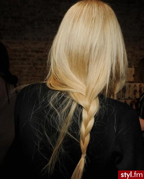 Blond Warkocze Proste Na co dzień Długie Fryzury