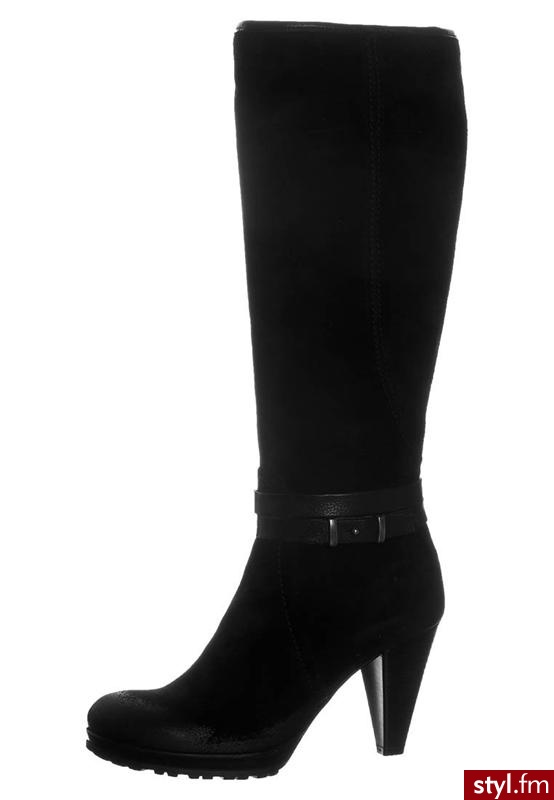 Pier One Kozaki  czarny - Kozaki Buty Moda