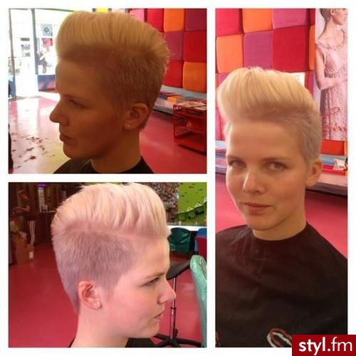 Blond Irokez damski Proste Na co dzień Krótkie Fryzury