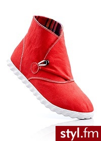 Bonprix Botki sportowe czerwony 974308_19382 - Botki Buty Moda