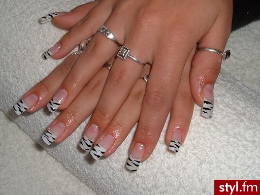Autor: Cali_neczka zebra. Autor: <b>Cali_neczka</b><br /> - Paznokcie
