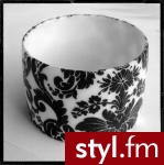 czarno-biala bransoletka decoupage retro vintage - Pozostałe Dodatki Moda