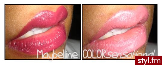 makijaż. Maybelline COLORsensational
in Mauve-licious (left) and Pink Petal (right). - Makijaże