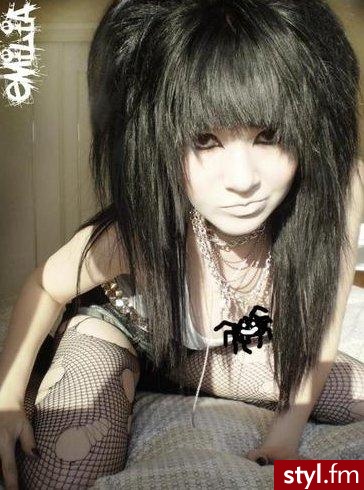 EMO Alternatywne Średnie Fryzury
