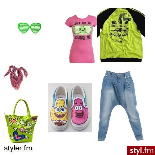 streeet fashion. ciekawe modowe zestawienie , bardzo kolorowe i nieco zabawne - Styler