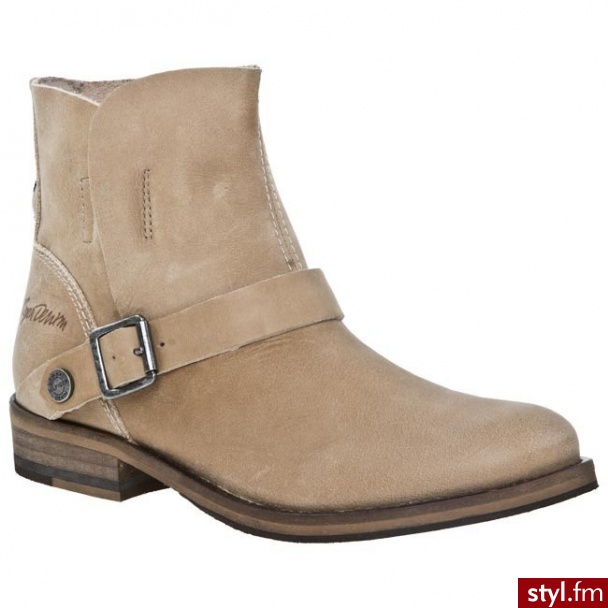TOMMY HILFIGER Botki DENIM Hudson 12A EN56815146 460 Beżowy (Cobblestone) 460 - Botki Buty Moda