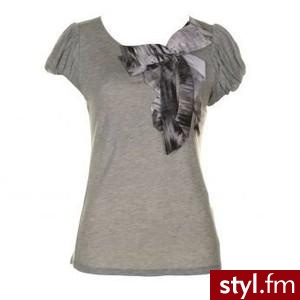 Ted Baker Womens Vatina Marl Grey Bow Detail T-Shirt - Polyvore. Pobrano ze strony: http://www.polyvore.com/ted_baker_womens_vatina_marl/thing?id=30755164 - Pozostałe Ciuchy Moda